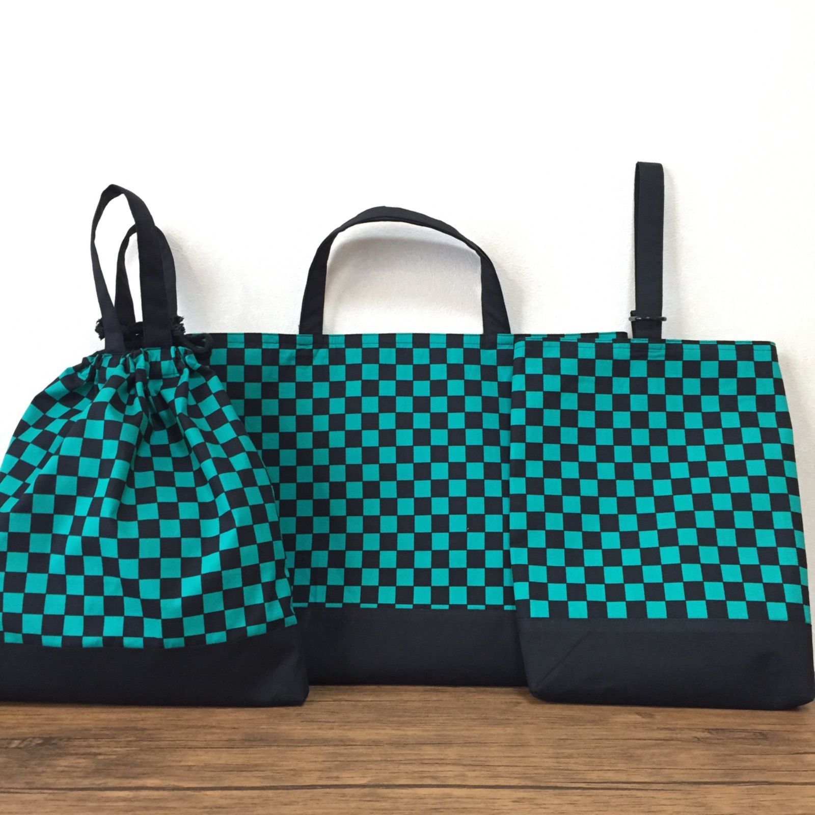 アウトドア風デザイン☆入園入学バッグ3点セット コバルトブルー