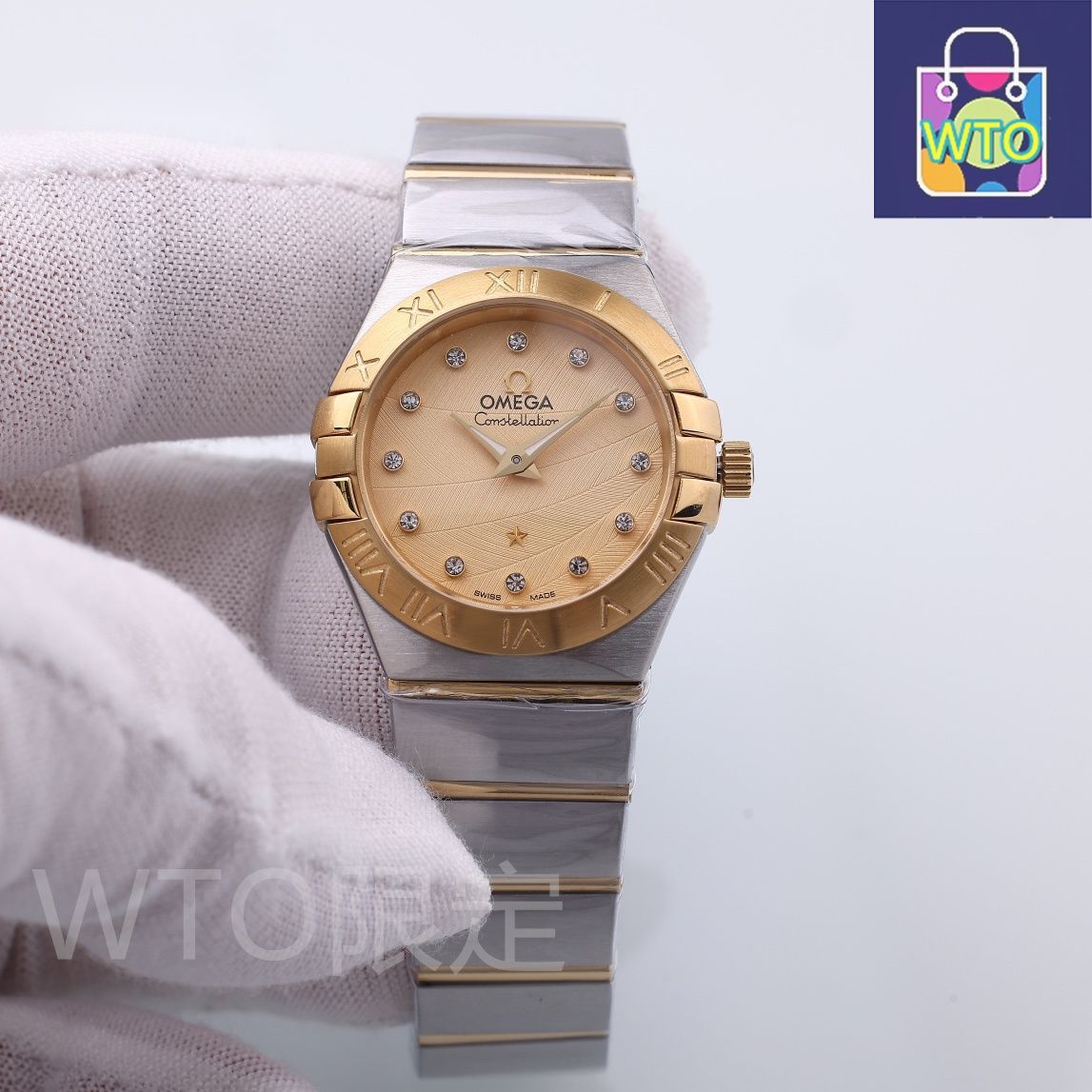 モザイクオパール オクタゴンケース レディースクオーツ腕時計 稼働品 opal watch☆蝶々デザインレディースクォーツ☆電池入り稼働品
