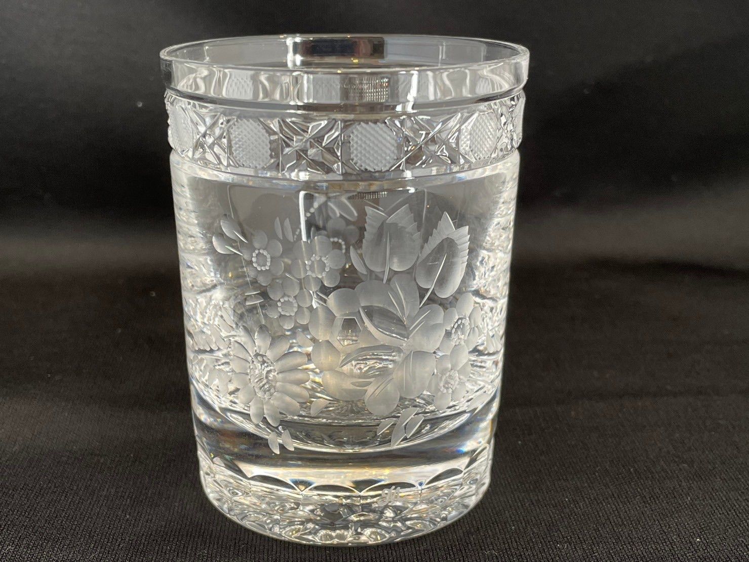 美品 Meissen Crystal マイセンクリスタル ハイボールタンブラー 1点 H14cm グラス 花 フラワー SC10808B1 美品 Meissen Crystal マイセンクリスタル ハイボールタンブラー 1点