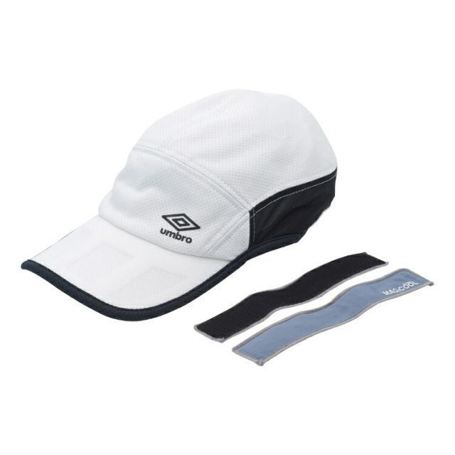umbro アンブロ クーリングキャップ ホワイト F UUAVJC02 WH | スポーツ スポーツ用品 運動 ウエア 小物 ファッション小物 帽子 キャップ 機能性 通気性 メッシュ素材 軽量 サッカー フットサル 素