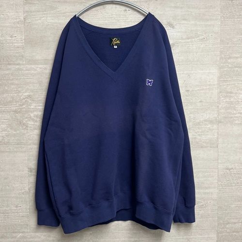 NEEDLES ニードルズ MR301 L/S V NECK SWEAT スウェット パープル系