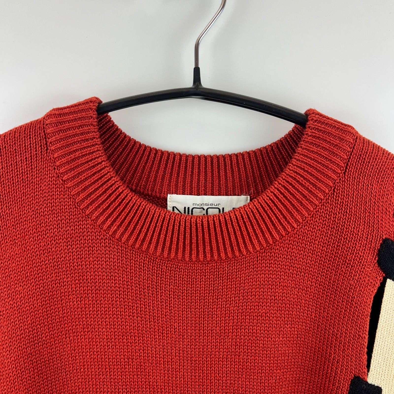 ■【vintage】1980’ MONSIEUR NICOLE ムッシュニコル MONSIEUR NICOLE 80s archive pattern knit sweater ムッシュ
