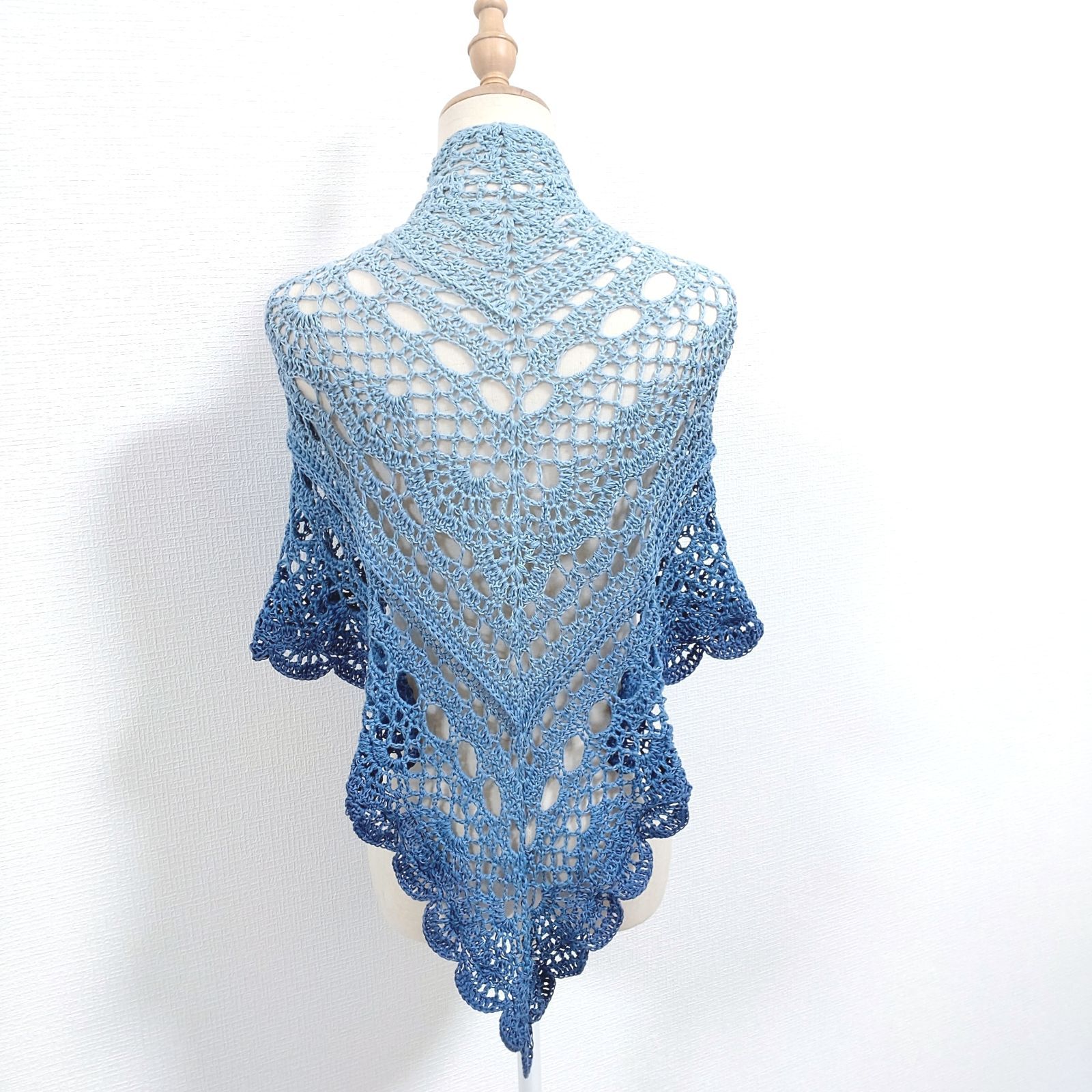 三角 バレエショール 年中使用可 手洗可 100%コットン 海外輸入糸