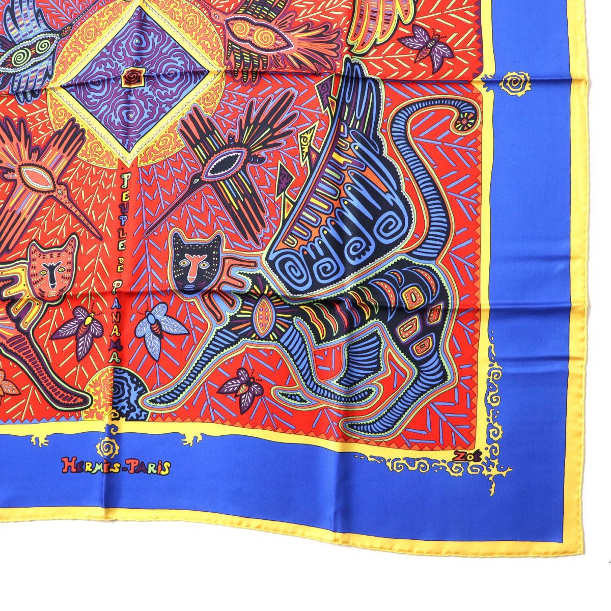 【極美品❣】レア　エルメス　カレ90 インドのかけら　シルクスカーフ 極美品❣】レア エルメス カレ90 インドのかけら シルクスカーフ