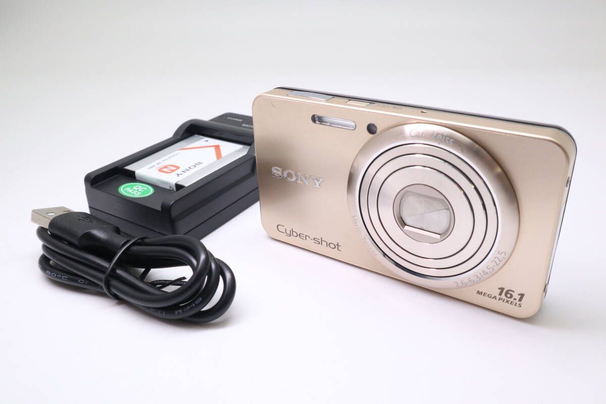 SONY DSC-W570 コンパクトデジタルカメラ ソニー ゴールド f05593