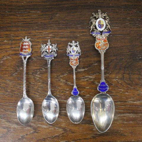 イギリス　アンティーク　ジャムスプーン　スターリングシルバー 純銀製 イギリス製 アンティーク 純銀 スターリングシルバー スプーン 4本