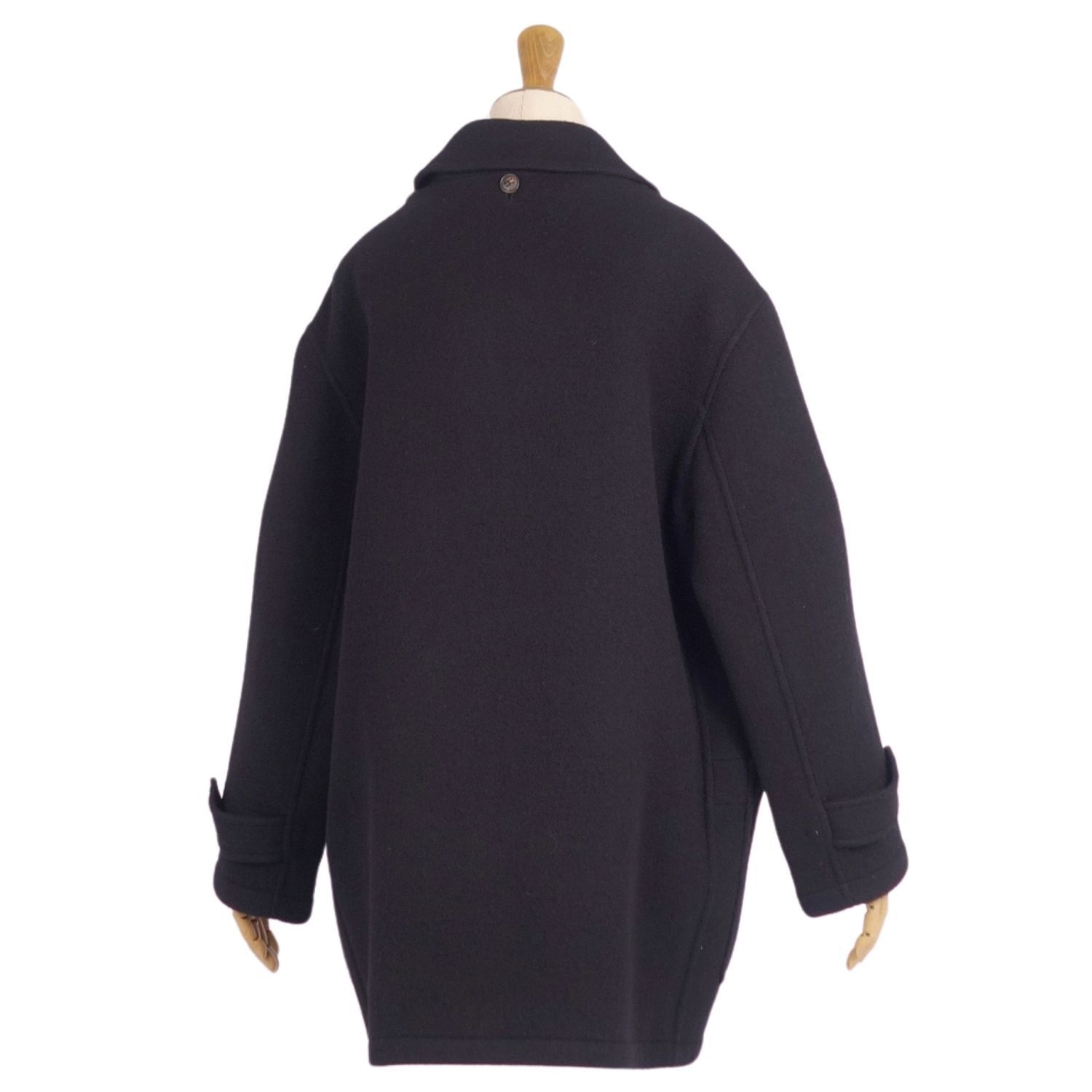 希少】HERMES-PARIS マルジェラ期 黒 コート アピベルトコート 希少