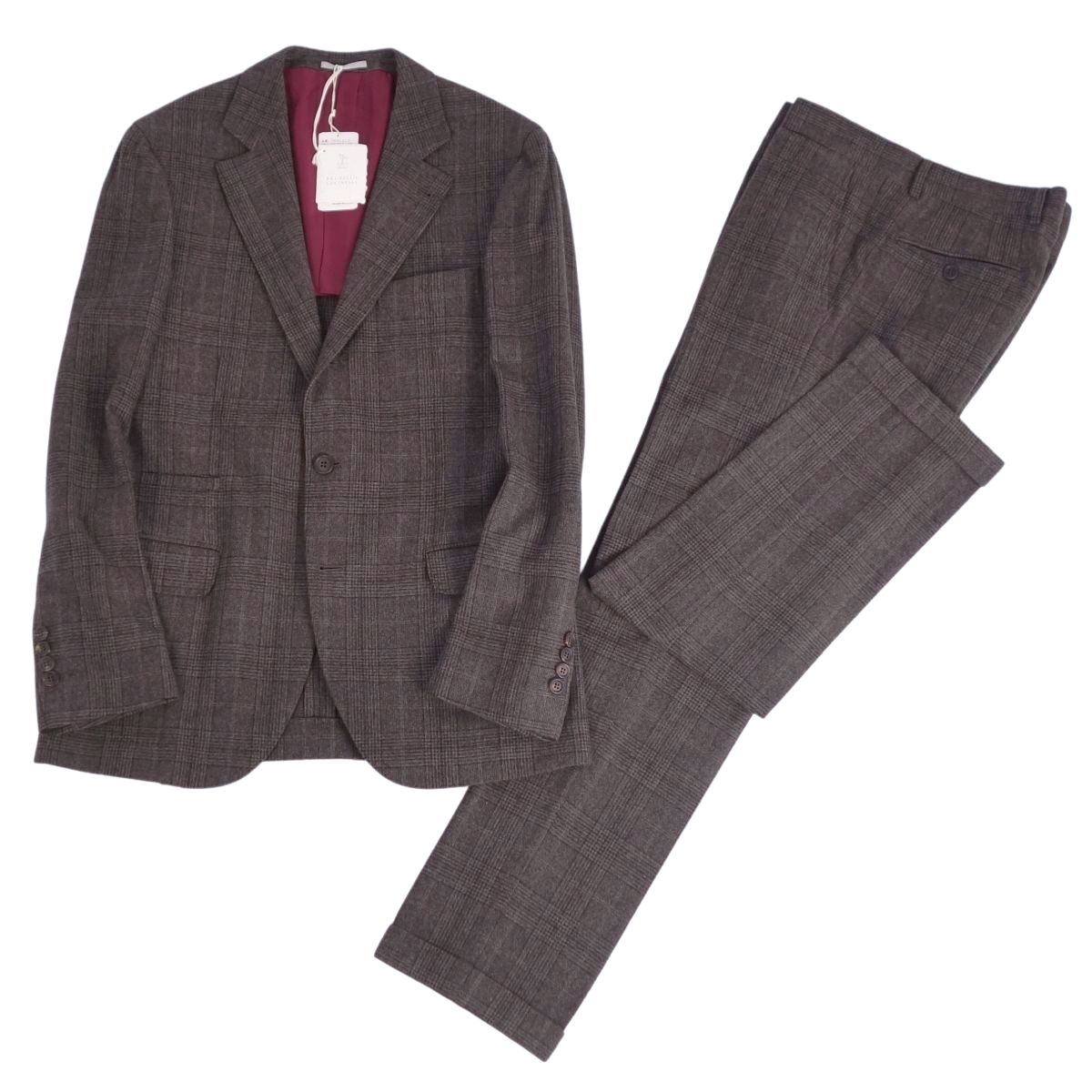 エッタン　ブルネロクチネリセミダブルスーツ44 未使用品シャツXSセット エッタン ブルネロクチネリセミダブルスーツ44 未使用品シャツXSセット