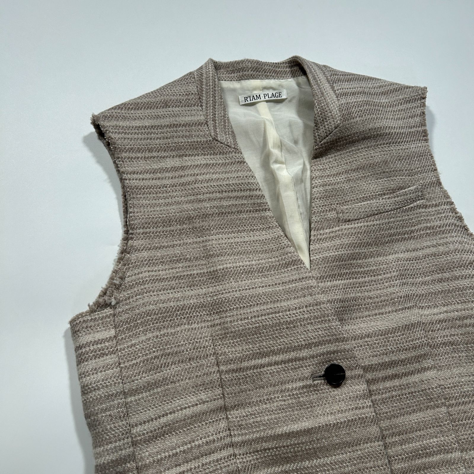 PLAGE 2024AW WOオーバーベスト2 グレー 美品 プラージュ ジレ 【公式