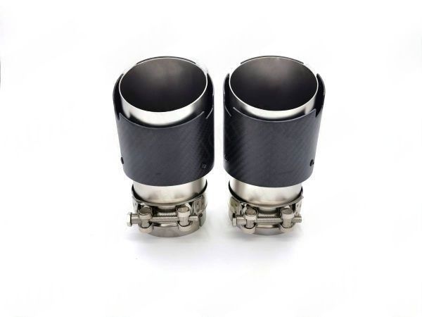 サマーセール！ リアルカーボン ステンレス製 マツダ CX-3 CX-5 CX-5 CX-30 アテンザ アクセラ マフラーカッター 左右2個 謙虚な