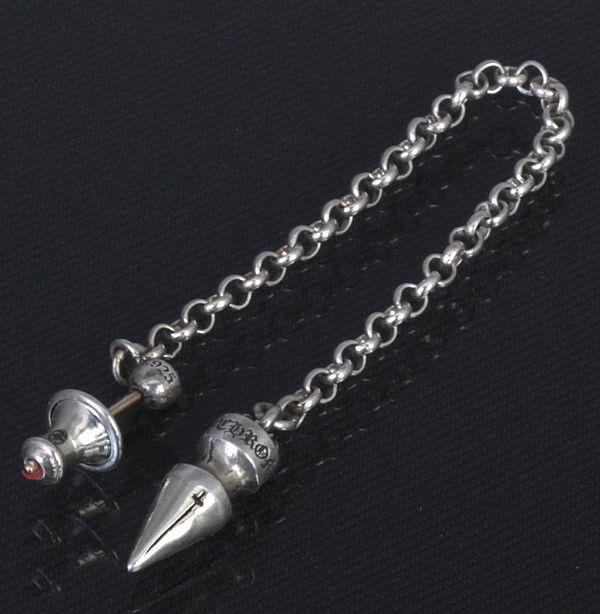 CHROME HEARTSシルバー925 スパイクドロップピアス(片耳用) Mens
