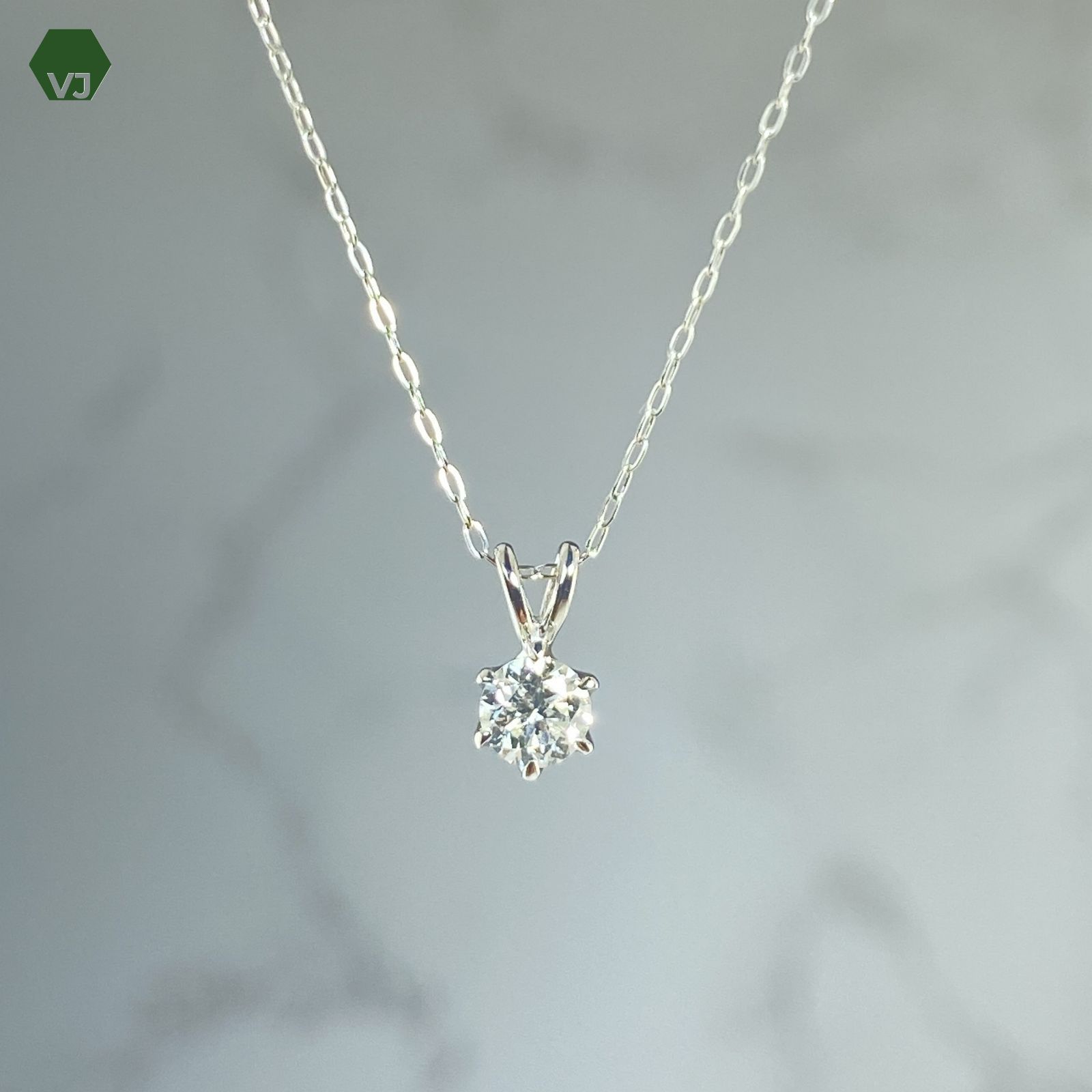 30-10】一粒 ダイヤモンド ネックレス D0.323ct【中古】【PT900/850  