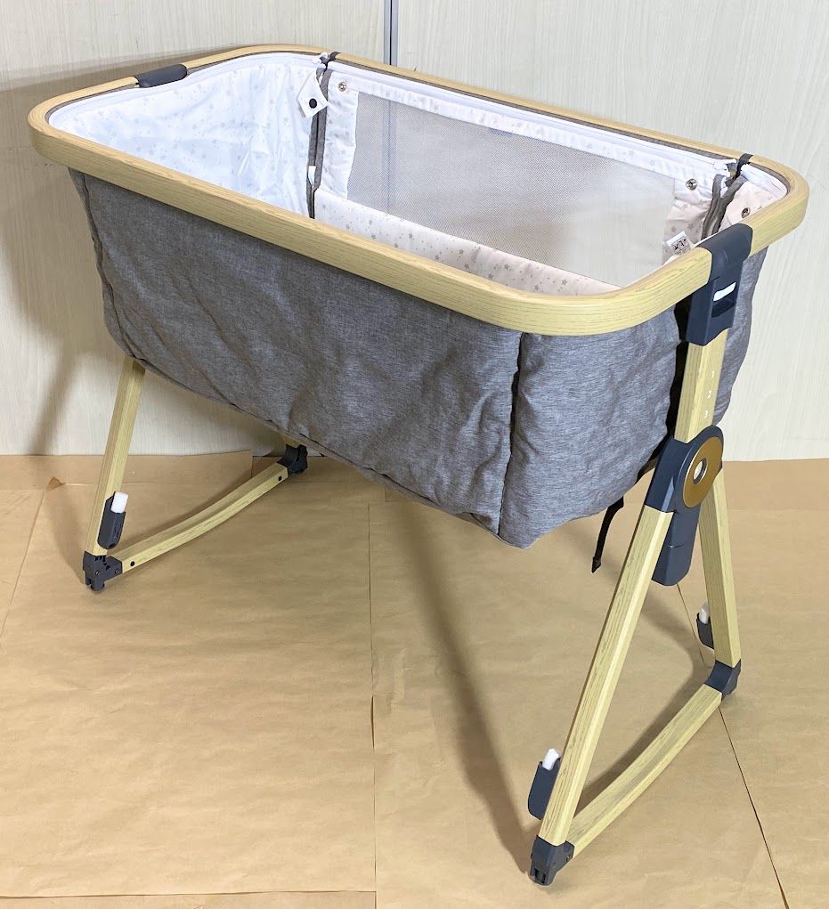美品】HZDMJ 折りたたみベビーベッド グレー C03 - メルカリ