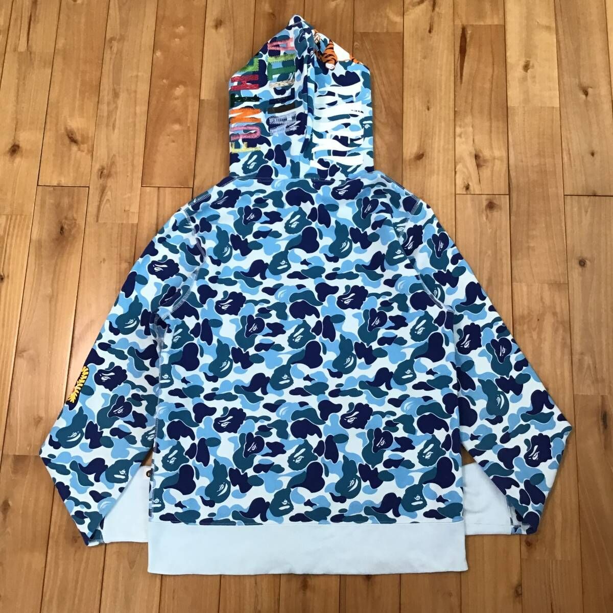 A BATHING APE ABC CAMO BLUE タイガーフルパーカー ABC camo Blue タイガー パーカー Mサイズ Tiger full zip hoodie a
