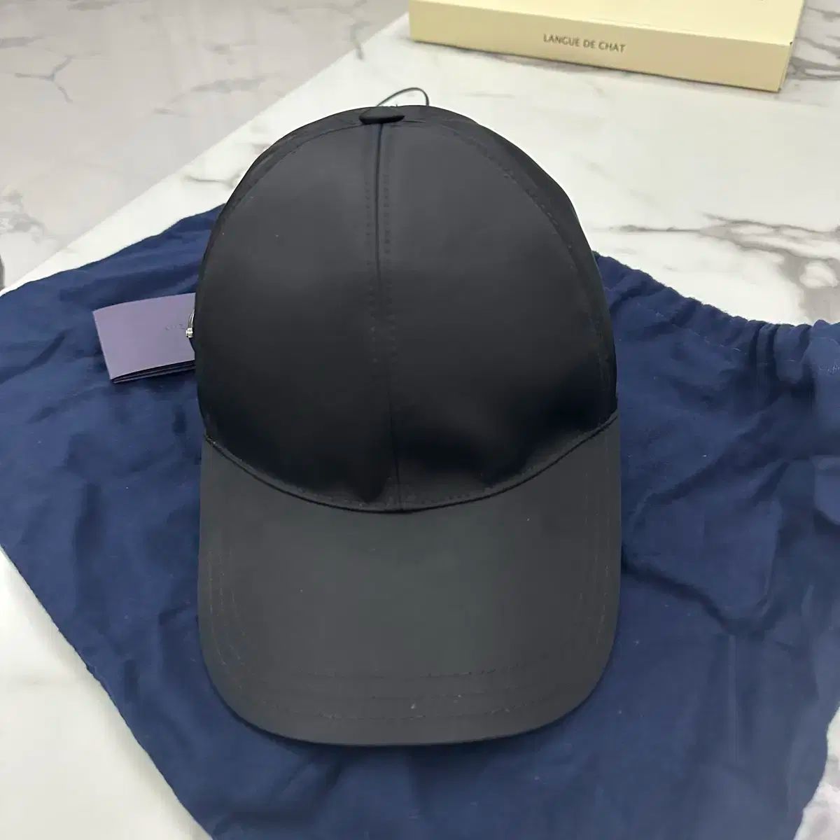 正規品  PRADA キャップ 美品 ☆Prada プラダ☆Re-Nylon ベースボールキャップ ブラック