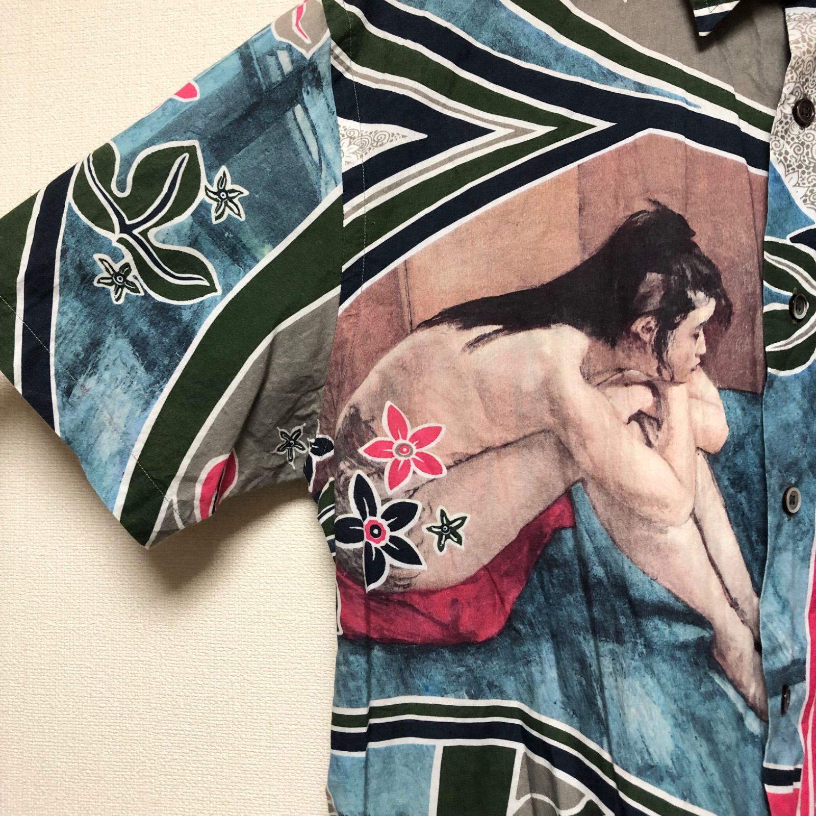 Paul Smith 半袖アロハシャツ L ジグザグパターン Paul Smith 半袖アロハシャツ L ジグザグパターン