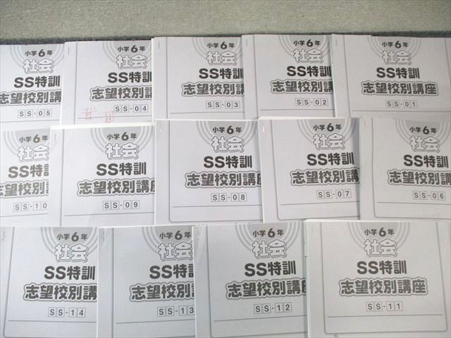 本 SAPIX 小6 サピックス SS特訓 社会 通年セット 【全14回分フル