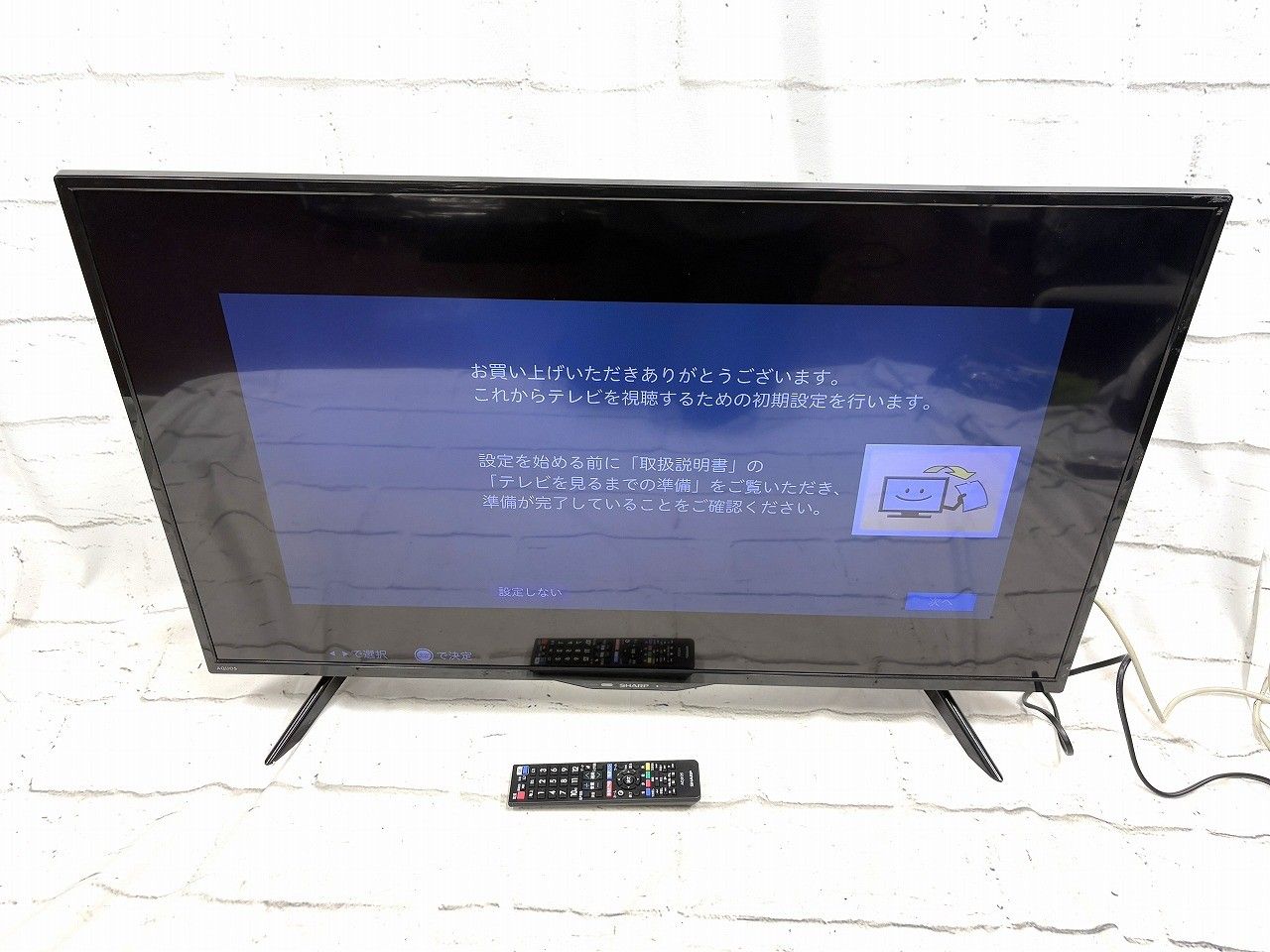 状態良好 SHARP シャープ 40V型 4K チューナー内蔵 液晶 テレビ AQUOS 4T-C40BH1