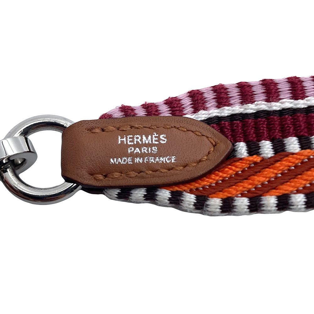 HERMES - エルメス ショルダーストラップ バンドリエール サングル カヴァル オランジュミニウム/ゴールド/ピンク/シルバー金具 キャンバス/スイフト B刻印 エルメス ショルダーストラップ バンドリエール サングル