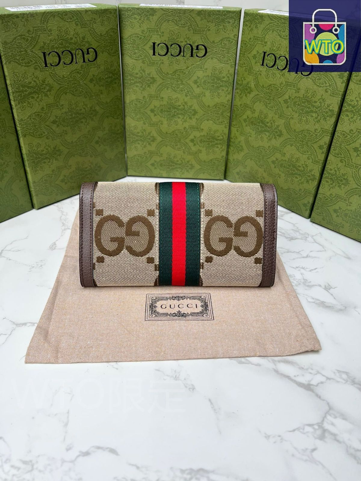 GUCCi Diana竹節新型財布フルジッパー式財布 財布 銀行カードバッグ キャメル色と烏木色のダブルG模様キャンバス茶色革ロール12枚のカードスペーサー 1枚のジッパーポケット 3枚の紙幣スペーサー竹節 | ♥品 -WT0輸入