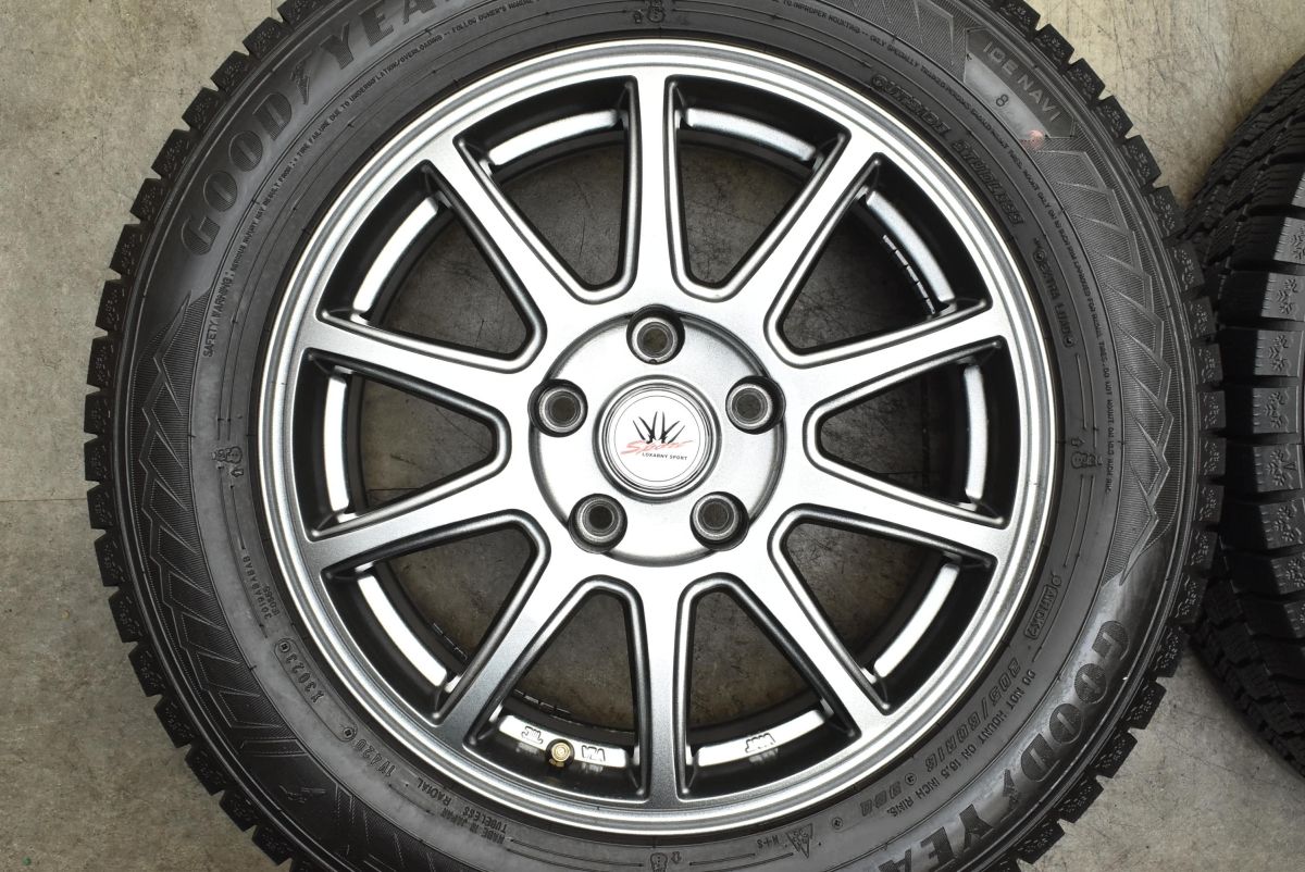 目を引く ロクサーニ SP10 16in 6.5J 38 PCD114.3 グッドイヤー アイスナビ8 205|60R16 ノア ヴォクシー プリウスα アクセラ セレナ