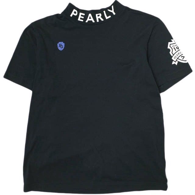 PEARLY GATES モックネックシャツ サイズ5 黒色 メンズ パーリーゲイツ