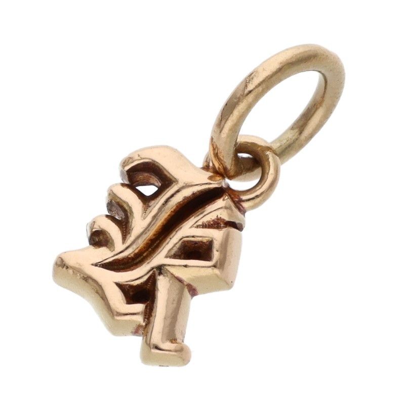 クロムハーツ 22 K STACK ALPHABET アルファベットスタックチャーム Kイニシャルゴールドネックレストップ メンズ