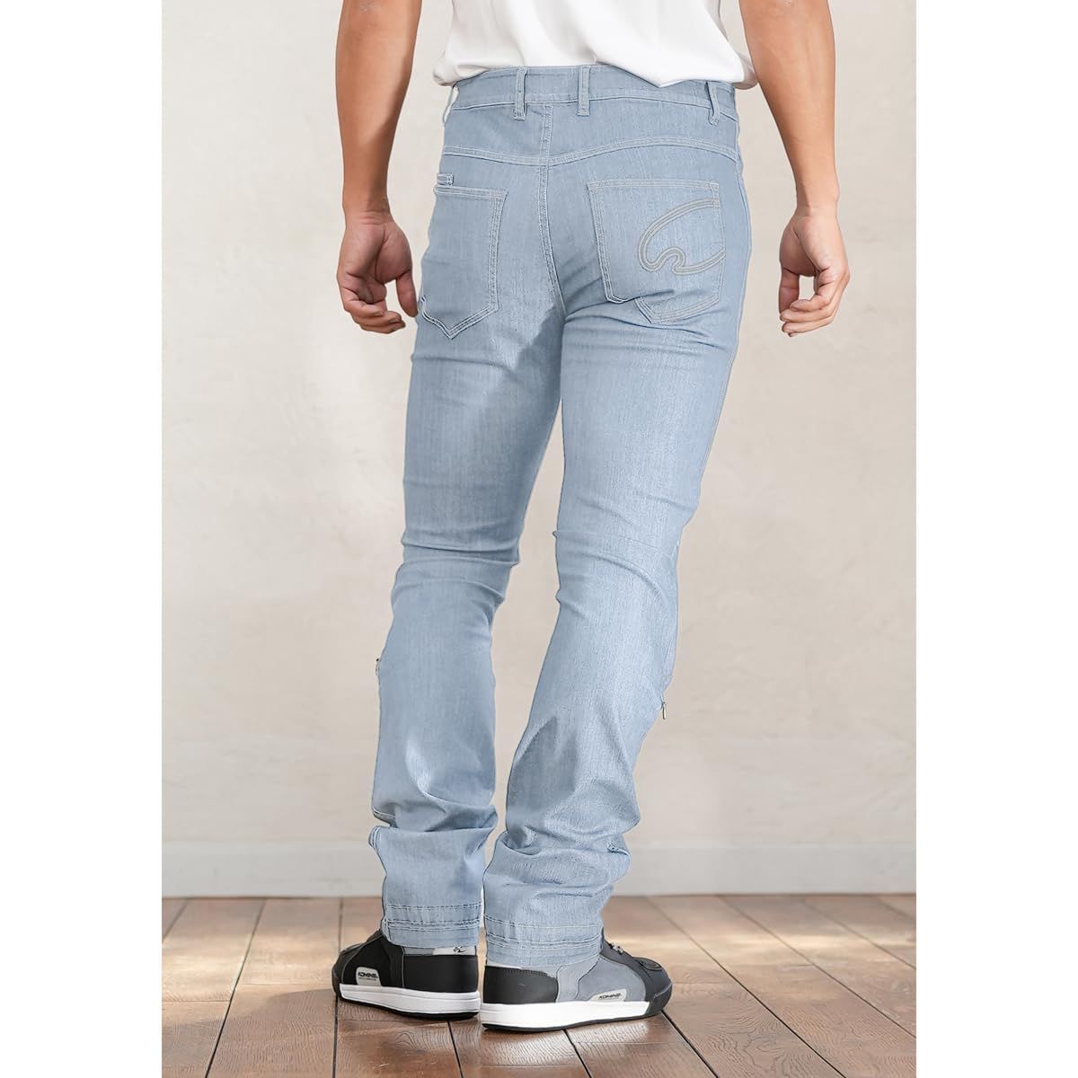 コミネ バイク用 07-756 WJ-756R エニグマライト CMAX クールジーンズ Washed Indigo WXL