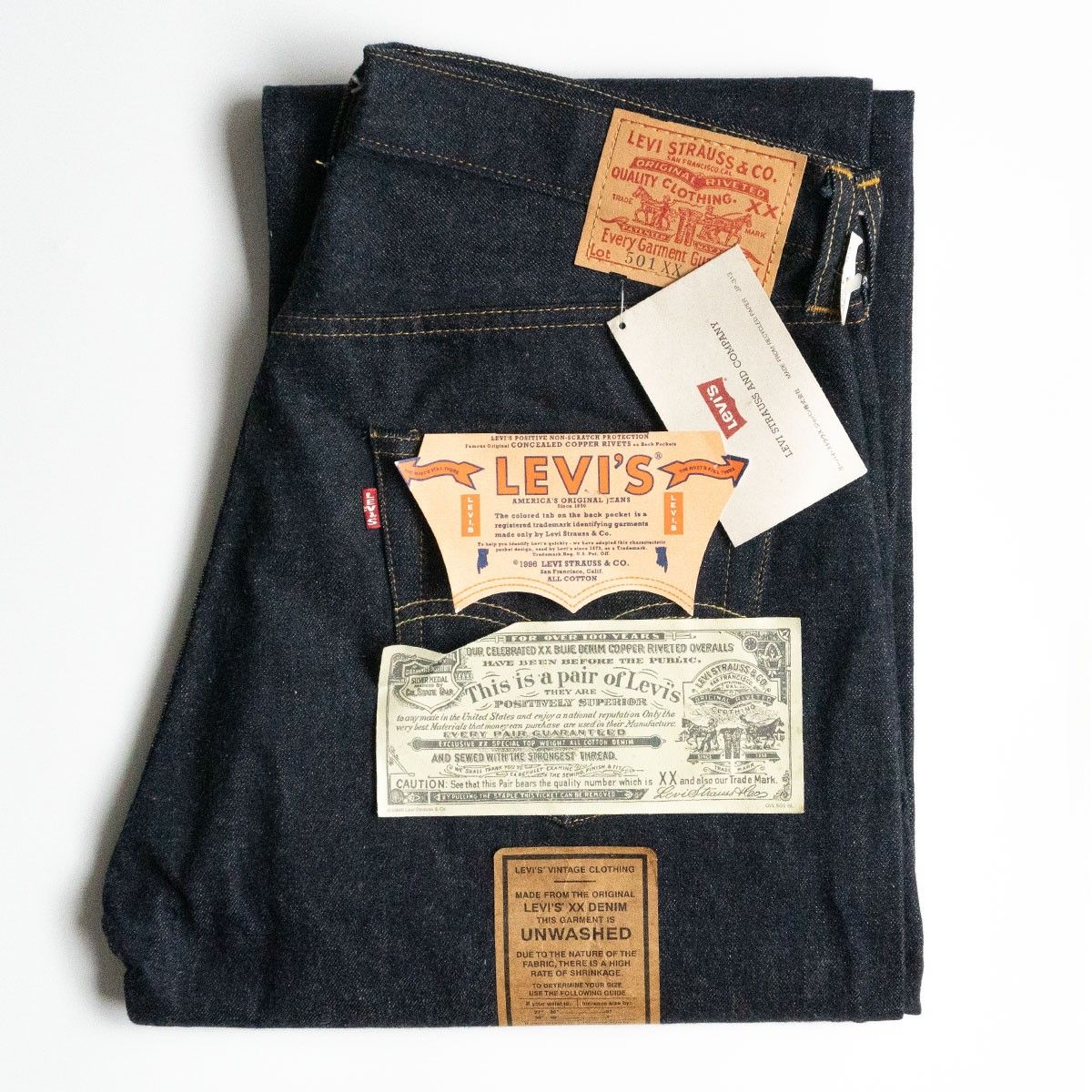 Dead stock/バレンシア製】 LEVI'S 【 501XX ビッグE デニムパンツ