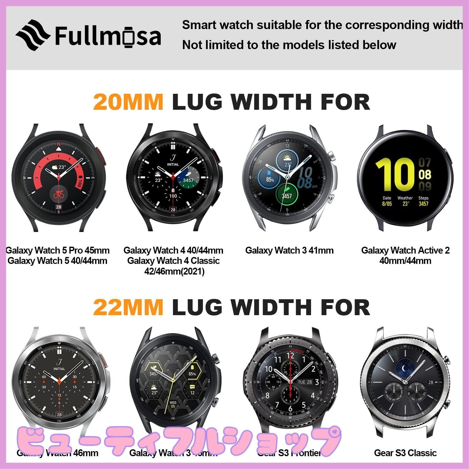 時計バンド ベルト オファー fullmosa 全12色スマートウォッチバンド ベルト 腕時計バンド 交換ベルト本革 レザー 22mm紺青