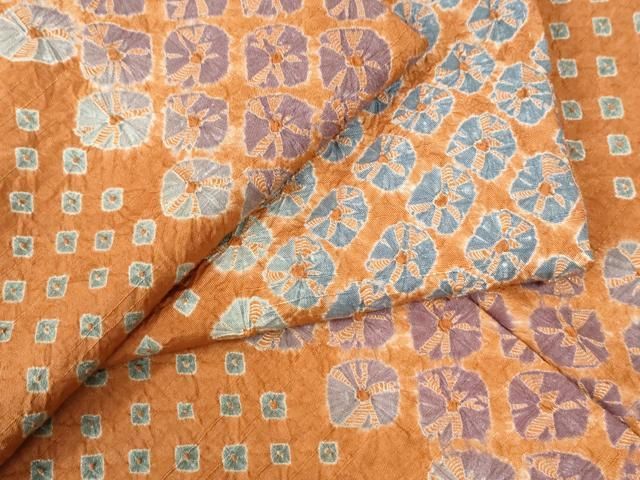 平和屋着物○上質な紬 絞り 鹿の子間道 やまと誂製 正絹 逸品