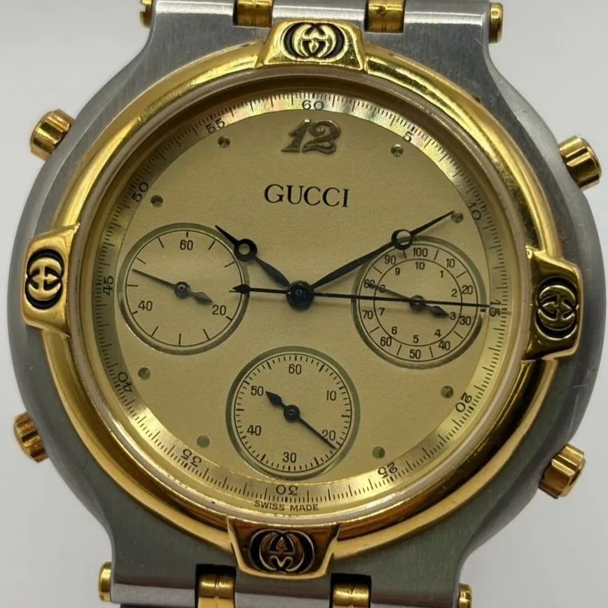 ビンテージ GUCCI 9400 クロノ メンズ腕時計 ビンテージ GUCCI 9400 クロノ メンズ腕時計