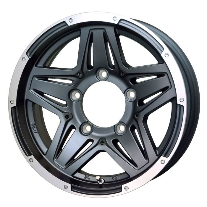 ホイール4本セット MAD CROSS JB-01 アッシュグレー リムポリッシュ 16インチ 5.5J 20 5H-139.7