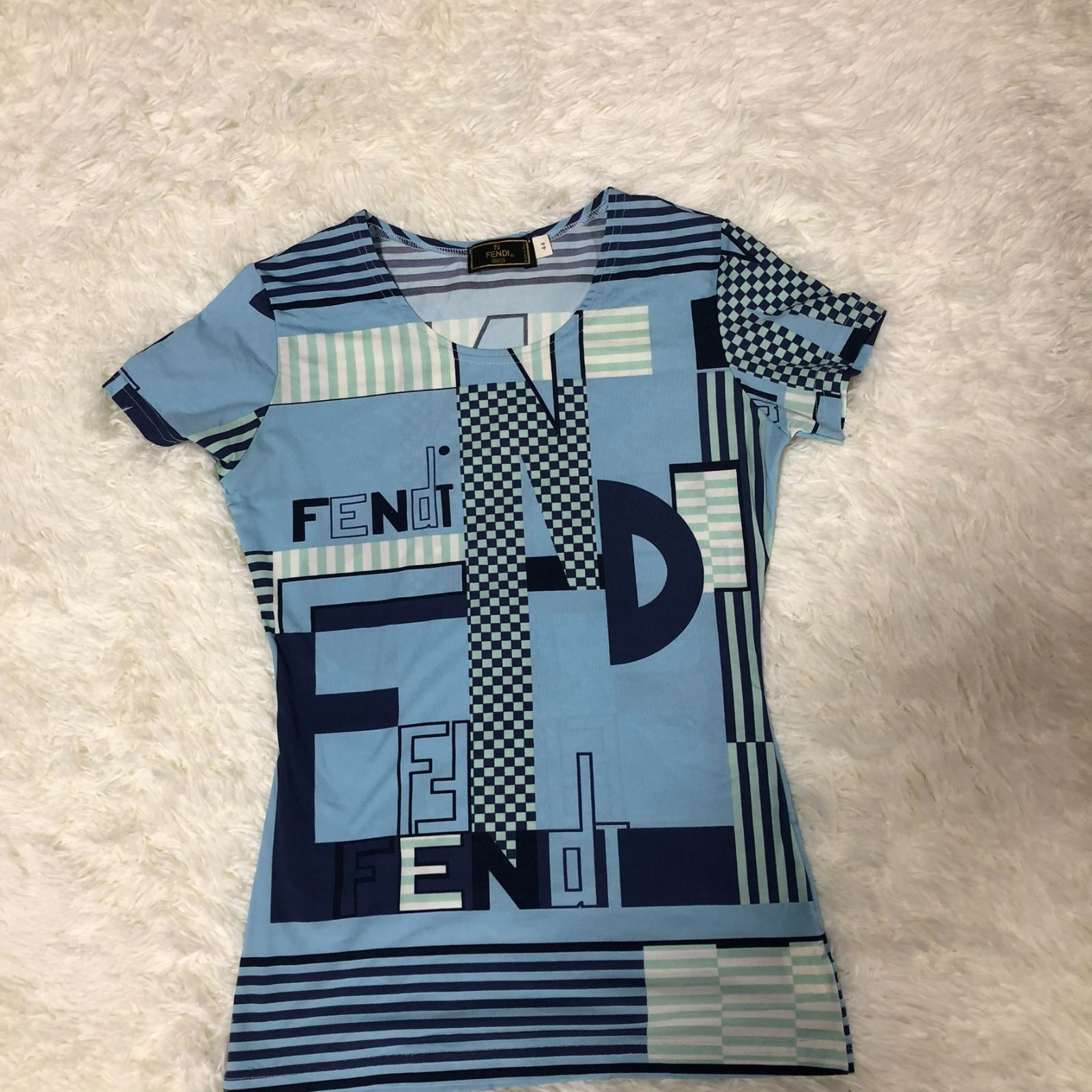 フェンディ FENDI ビンテージ 半袖 カットソーTシャツ 総柄