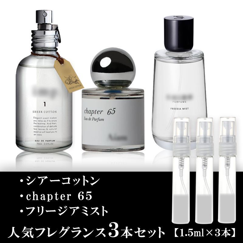 ユニセックス香水 各1.5ml 3本セット インプ シアーコットン・アイアム