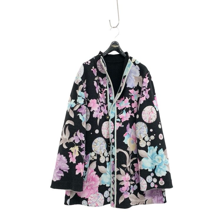 LEONARD レオナール リバーシブル コート ウール アンゴラ混