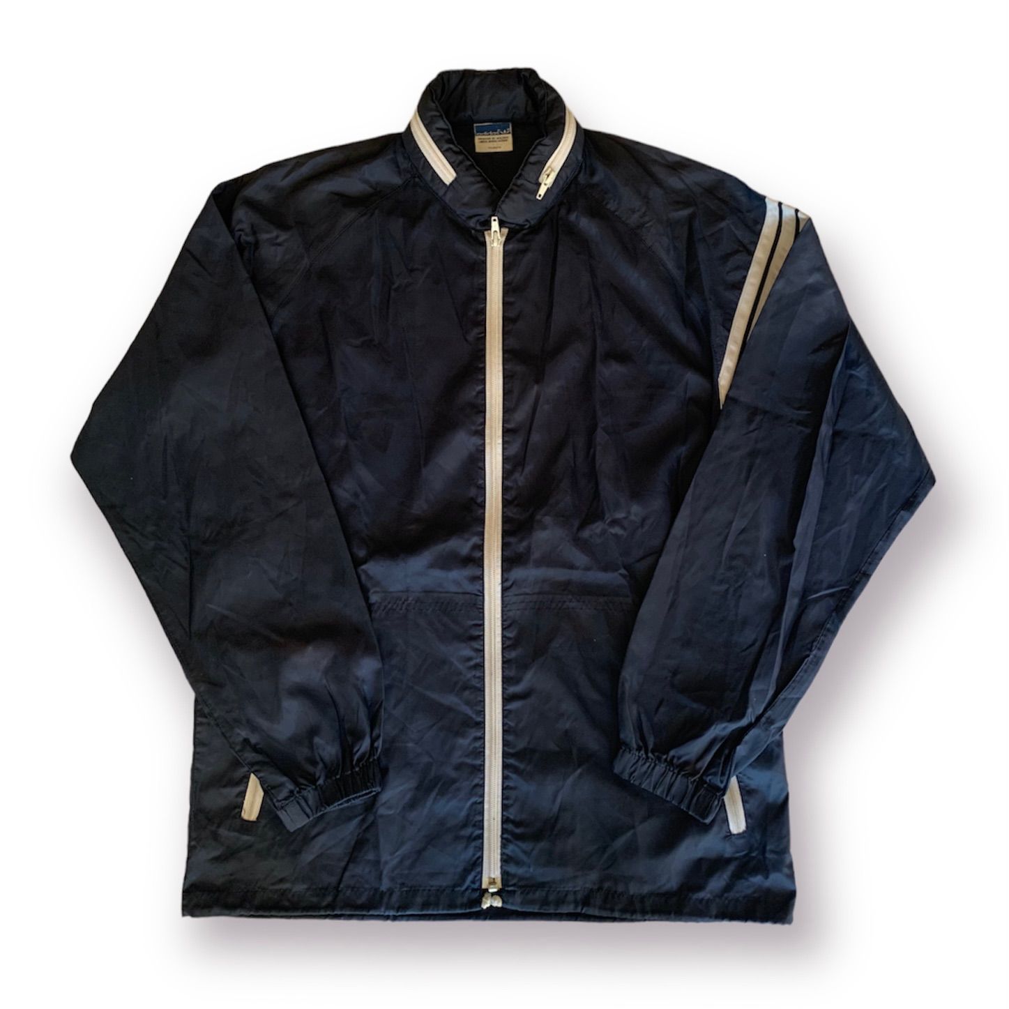 80s ADIDAS NYLON JACKET ナイロンジャケット ネイビー-