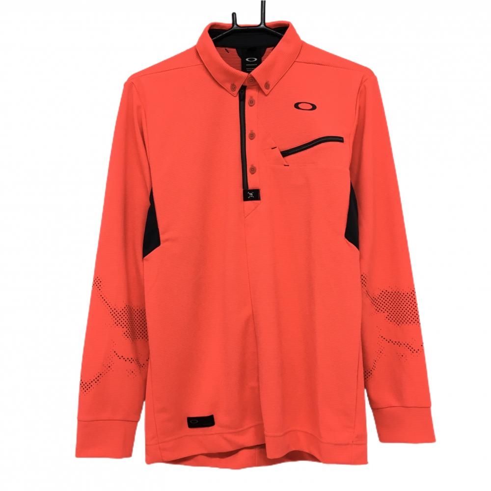 OAKLEY 長袖 ポロシャツ M OAKLEY 【新品】オークリー 長袖ポロシャツ 黒 ボタンダウン