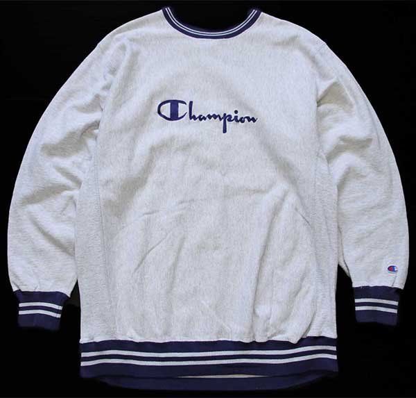90s USA製 Championチャンピオン スクリプト ビッグロゴ刺繍