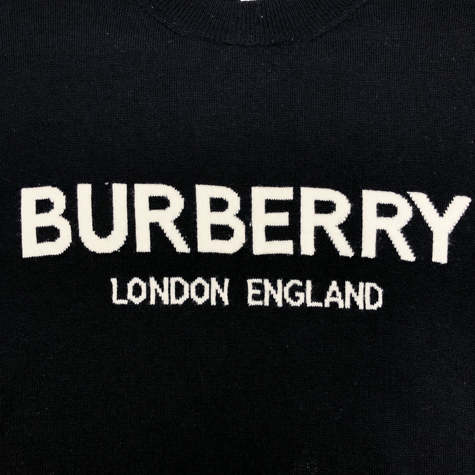 BURBERRY バーバリー ロゴインターシャ ウールブレンド セーター