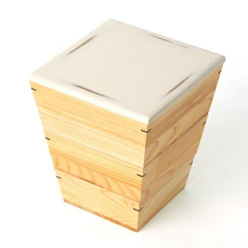 ➀松花堂弁当箱 懐石道具 祖雅堂 木製松花堂弁当5客 秋草蒔絵椀5