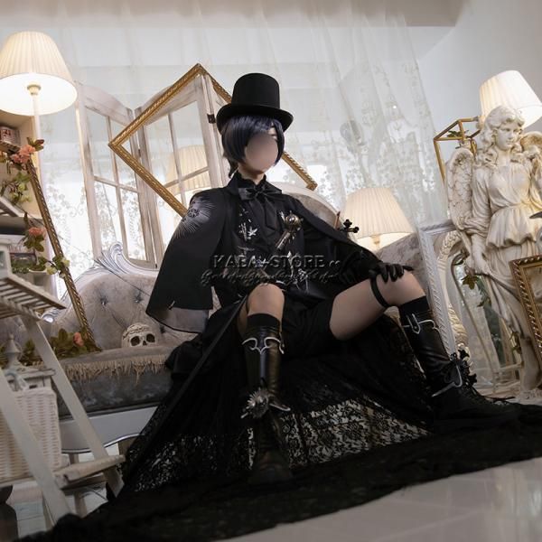 ◆黒執事 風 シエル?ファントムハイヴ コスプレ 衣装 ウィッグ 靴 15周年 cosplay 衣装 コスチューム 仮装 cosplay演出服 ハロウィ