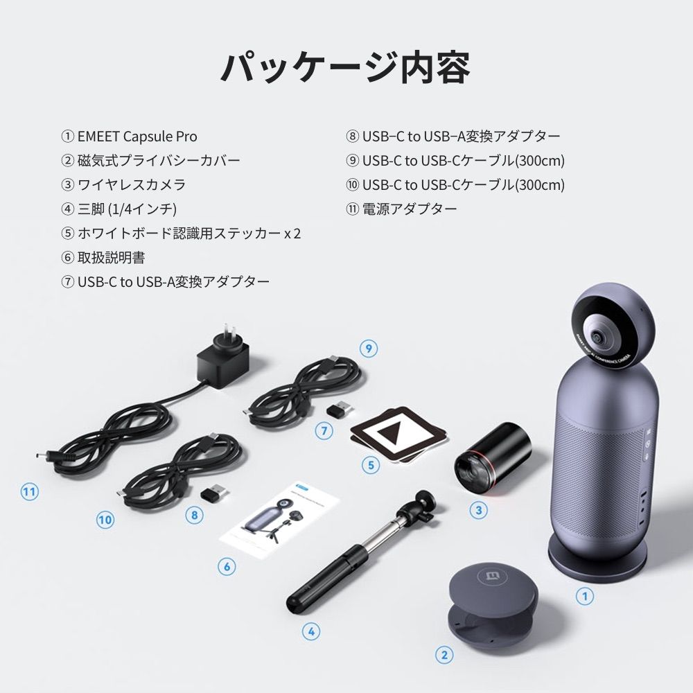 フォロー割&タイムセール | 新登場】 Emeet Meeting Capsule Pro Room