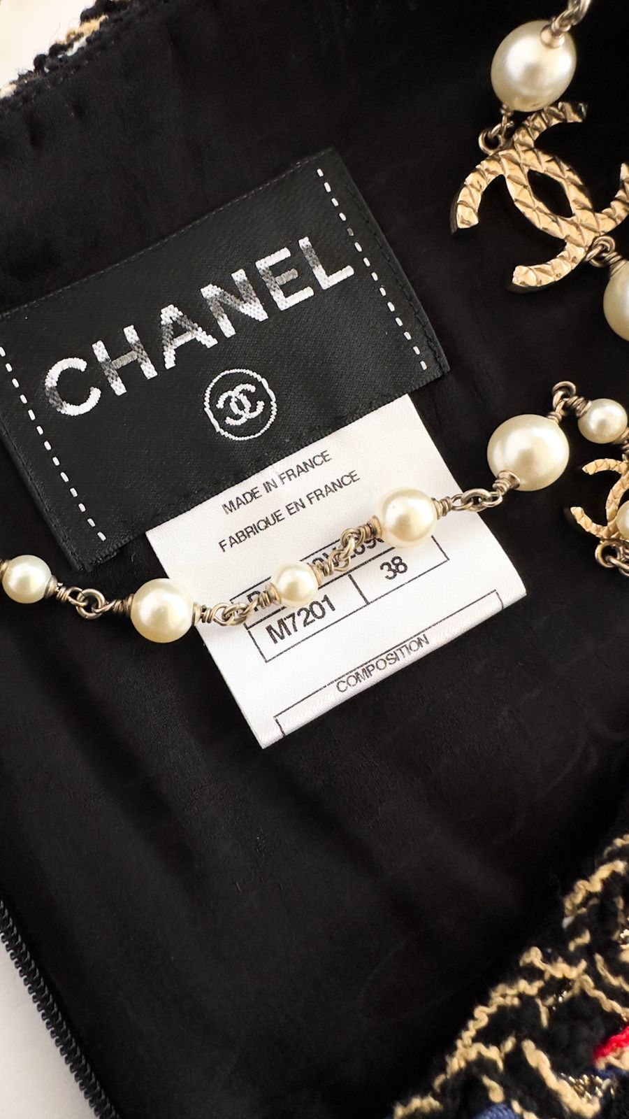 シャネル ワンピース CHANEL マルチカラー・ストライプ・ボーダー・チュニックF38