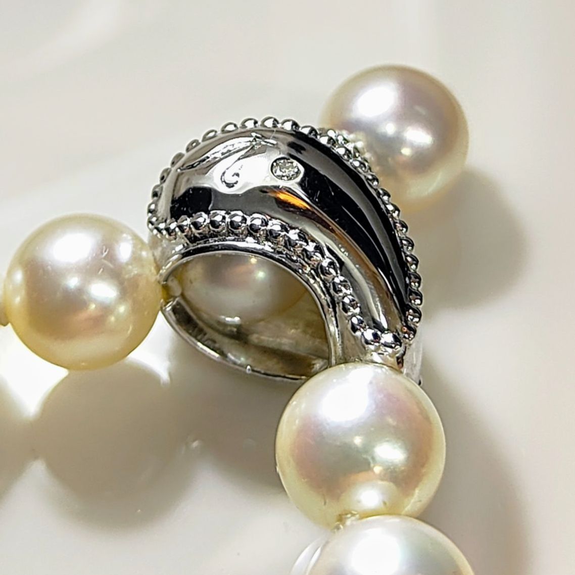 ○田崎真珠　アコヤ真珠ネックレストップpt900 田崎真珠 アコヤ真珠ネックレスpt900