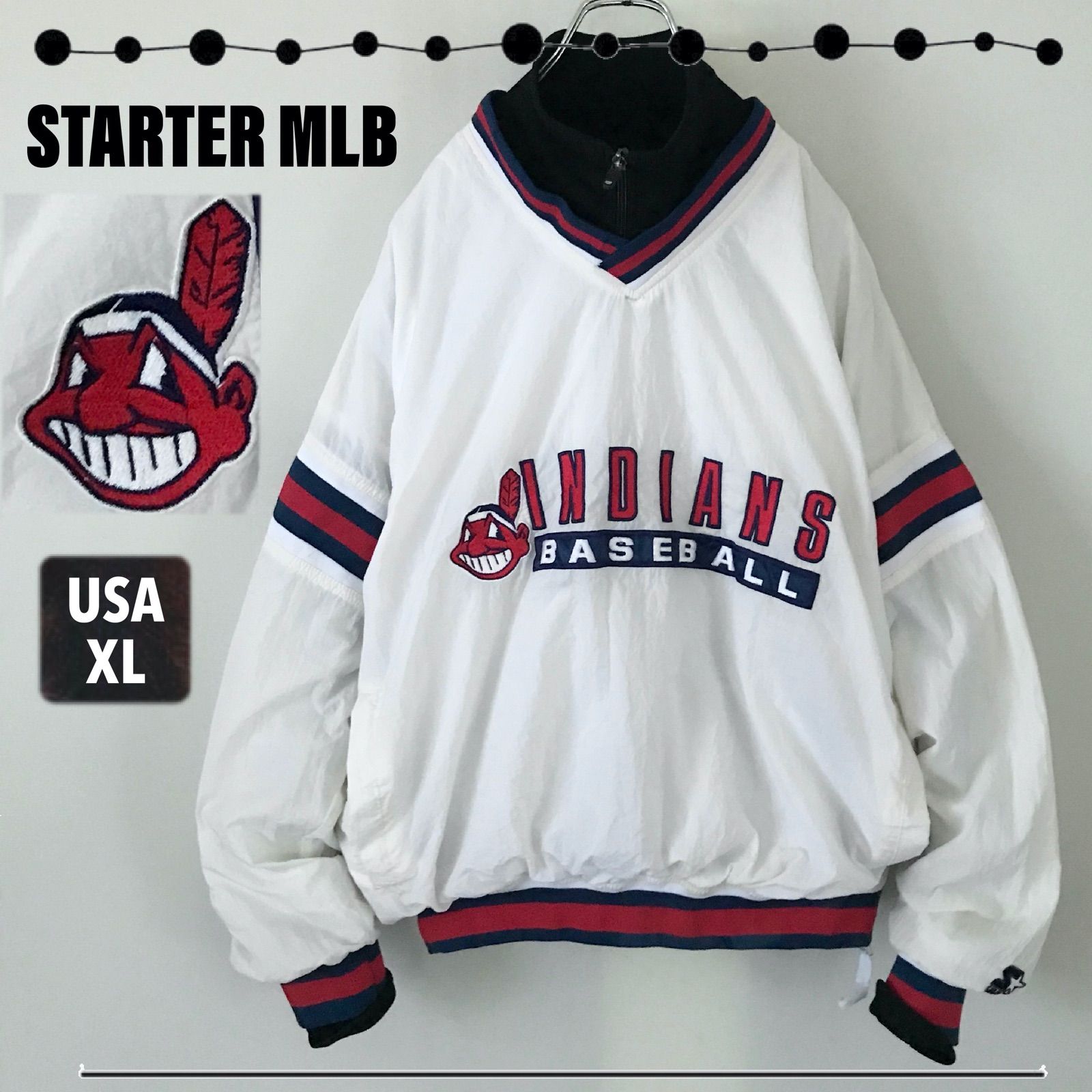 MLB クリーブランド インディアンス スタジャン size M】90s USA製