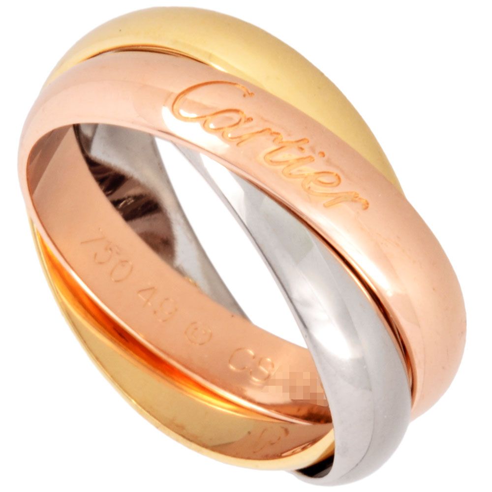 ○cartier カルティエ トリニティ #49 ゴールド リング 750 ○cartier カルティエ トリニティ #49 ゴールド リング 750
