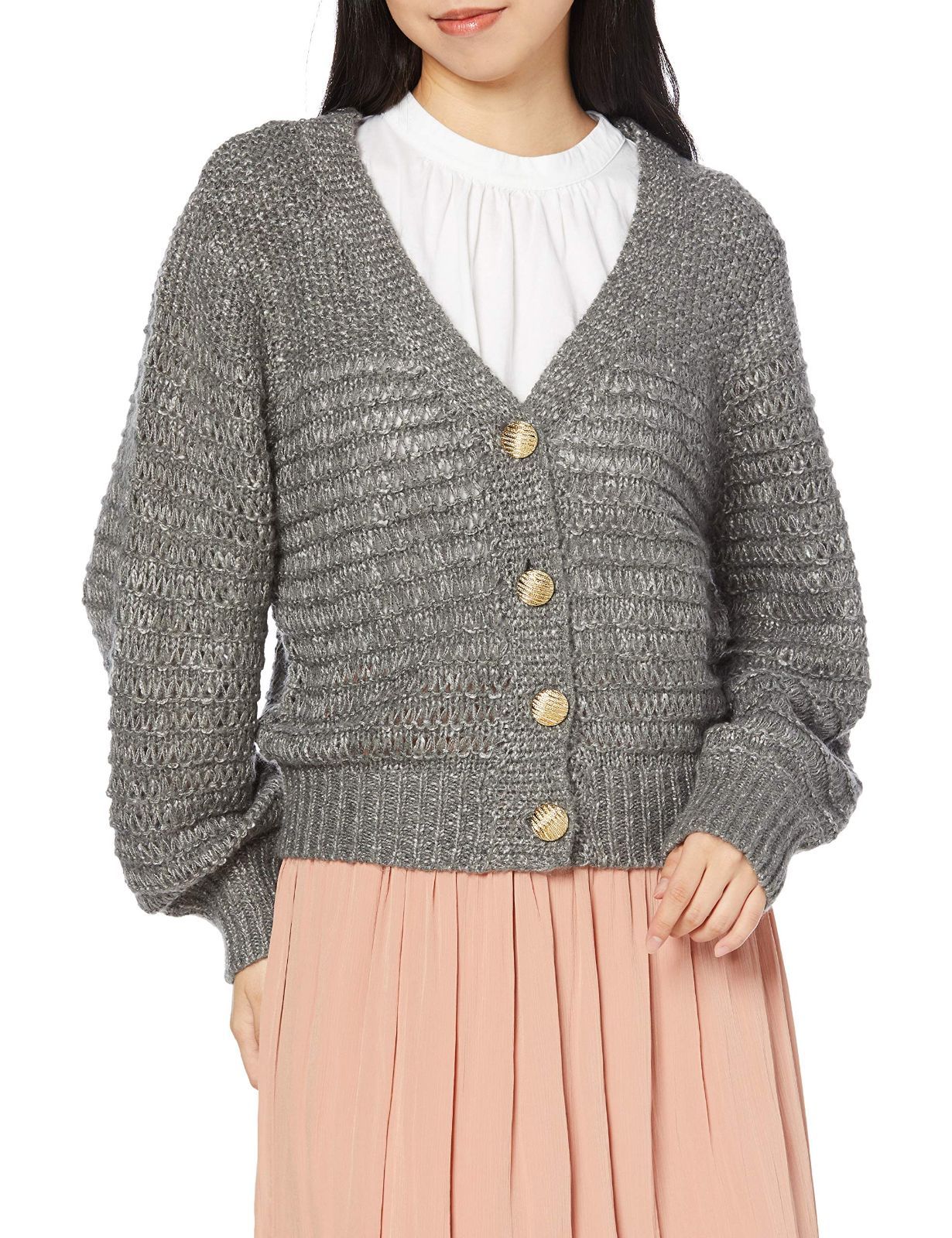Size Free Size_Color グレー リリーブラウン ミドルゲージニットカーディガン LWND204095 レディース GRY 日本 F サイズ