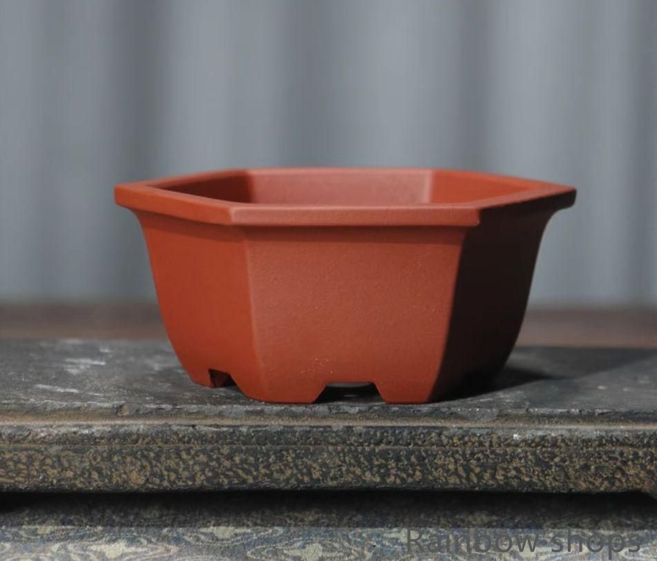 新品未使用】中国宜興紫砂盆栽鉢 植木鉢 多肉植物鉢 小品盆栽鉢