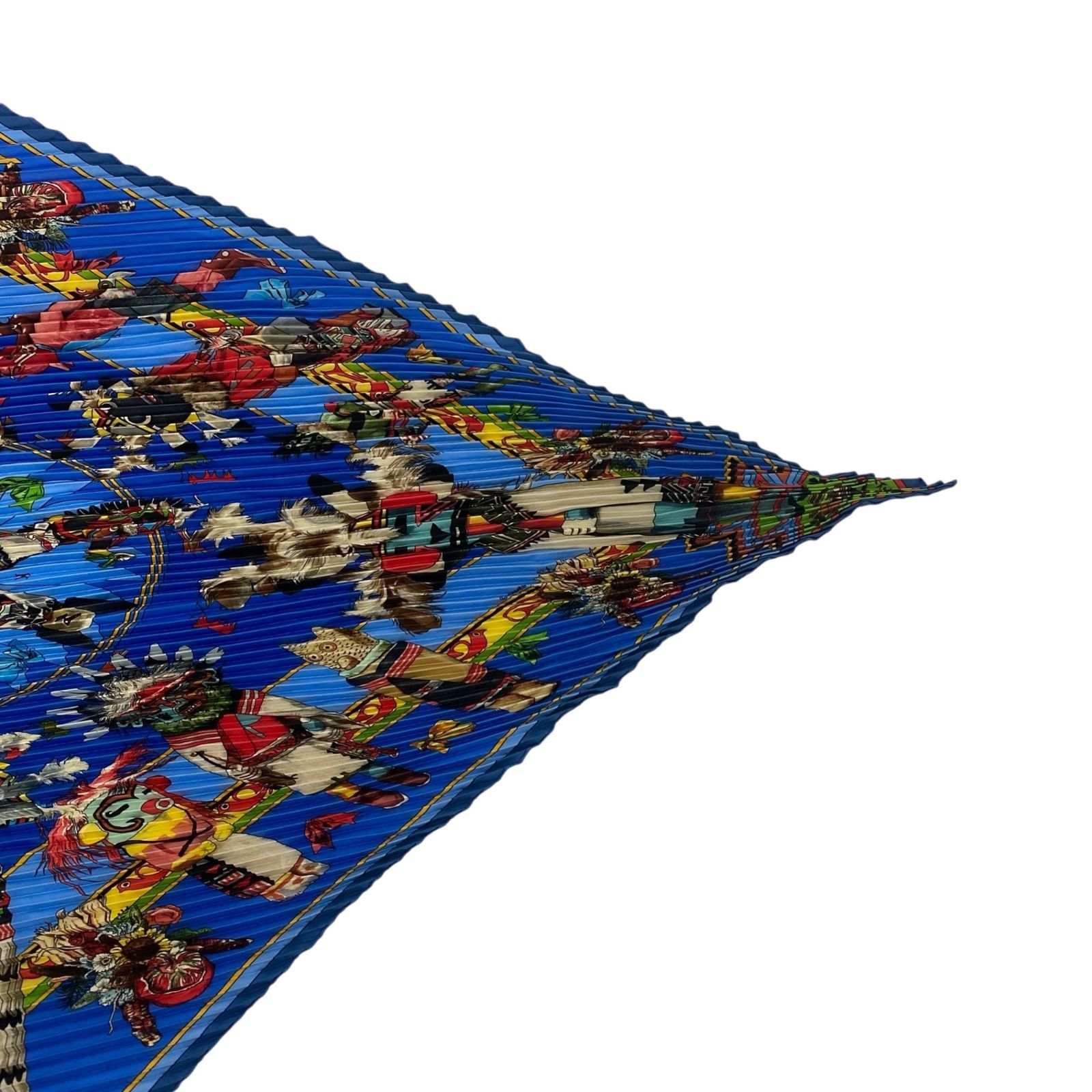 エルメス プリーツスカーフ カレ カチナ民族 エルメス HERMES*カレ 90